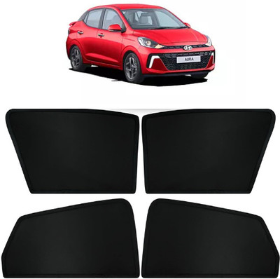 TOP VECHILE Rear Window, Side Window Sun Shade For Hyundai Aura(Black)