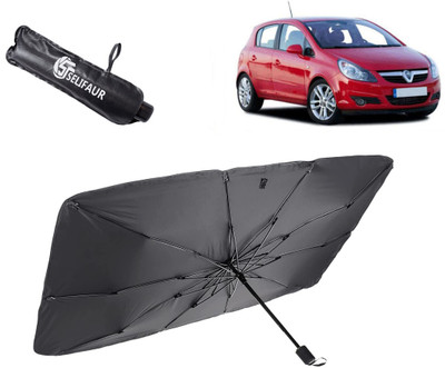 Selifaur Dashboard, Rear Window, Sun Roof, Windshield Sun Shade For Opel Corsa(Black)