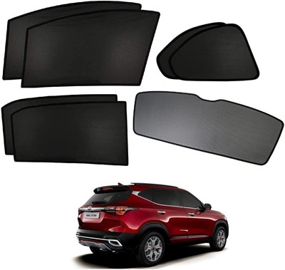 KOZDIKO Side Window, Rear Window Sun Shade For Kia Seltos(Black)