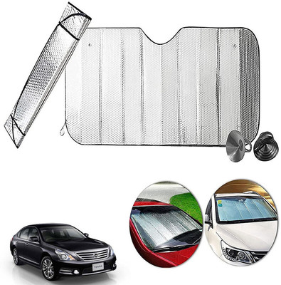 AUTO PEARL Dashboard, Windshield Sun Shade For Nissan Teana(Silver)