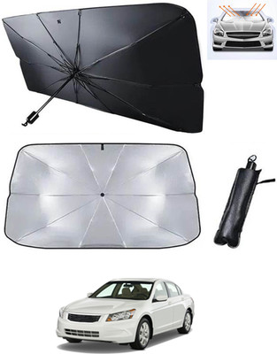 RKPSP Windshield Sun Shade For Honda Accord(Black, Silver)