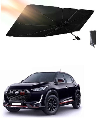 ROSHNEER ENTERPRISES Windshield Sun Shade For Nissan Magnite(Black, Silver)