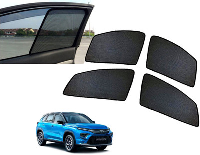 AUTO PEARL Side Window Sun Shade For Toyota Urban Cruiser Hyryder(Black)