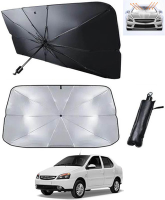 RKPSP Windshield Sun Shade For Tata Indigo(Silver, Black)