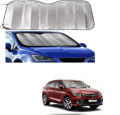 ROSHNEER ENTERPRISES Windshield Sun Shade For Toyota Glanza(Silver)