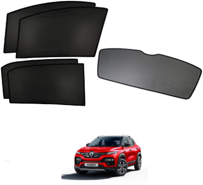 AuTO ADDiCT Side Window, Rear Window Sun Shade For Renault Kiger(Black)
