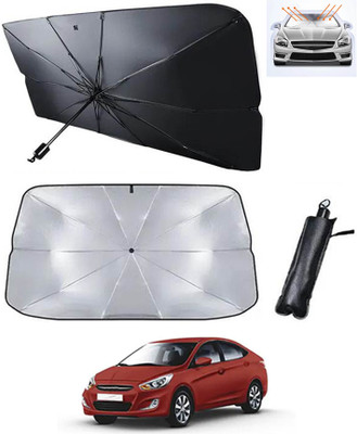 MATIES Windshield Sun Shade For Hyundai Verna(Silver)
