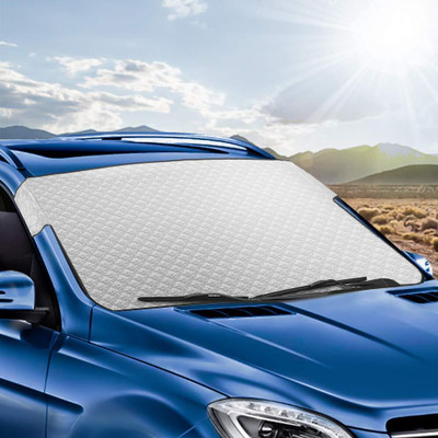 Linist Dashboard Sun Shade For Universal For Car(Silver)