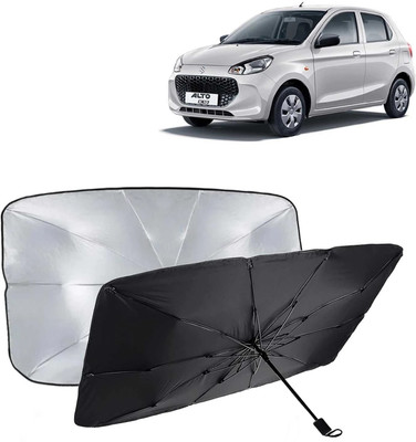 Kingsway Dashboard, Windshield Sun Shade For Maruti Suzuki Alto K10(Black, Silver)