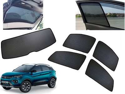 AUTO PEARL Side Window, Rear Window Sun Shade For Tata Nexon EV(Black)