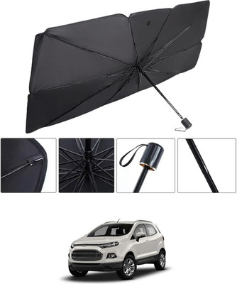 RKPSP Windshield Sun Shade For Ford Ecosport(Black, Silver)