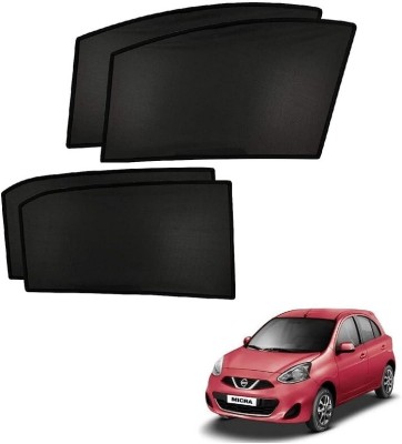 RAKRISH Side Window, Rear Window Sun Shade For Nissan Micra(Black)