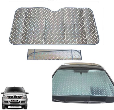 AUTO PEARL Dashboard, Windshield Sun Shade For Mahindra Quanto(Grey)