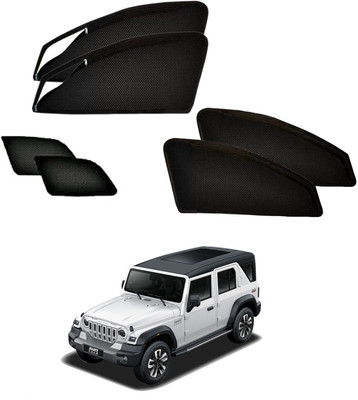 HARKRISH Side Window Sun Shade For Mahindra Thar(Black)