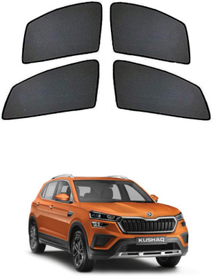 PEEPS STORE Side Window Sun Shade For Skoda Kushaq(Black)