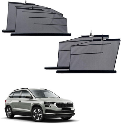 SS FOR YOUR SMART NEEDS Side Window Sun Shade For Skoda Kushaq(Black)