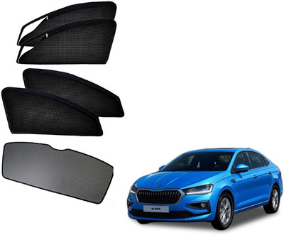 KOZDIKO Side Window, Rear Window Sun Shade For Skoda(Black)