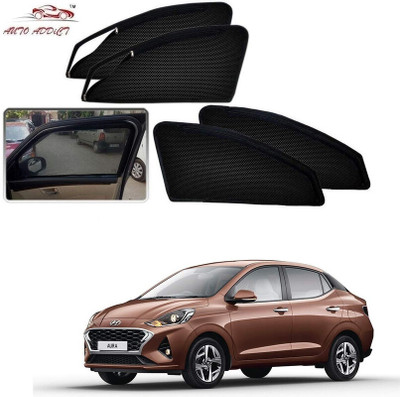 RAKRISH Rear Window, Side Window Sun Shade For Hyundai Aura(Black)