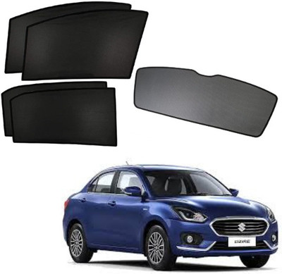 TOP VECHILE Rear Window, Side Window Sun Shade For Maruti Suzuki New Dzire(Black)