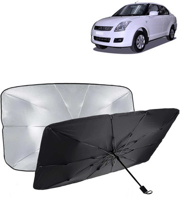 Kingsway Dashboard, Windshield Sun Shade For Maruti Suzuki Swift Dzire(Black, Silver)