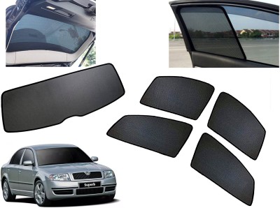 AUTO PEARL Side Window, Rear Window Sun Shade For Skoda Superb(Black)