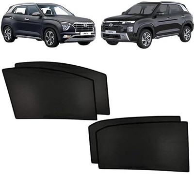 Hoodinter Side Window Sun Shade For Hyundai Creta(Black)