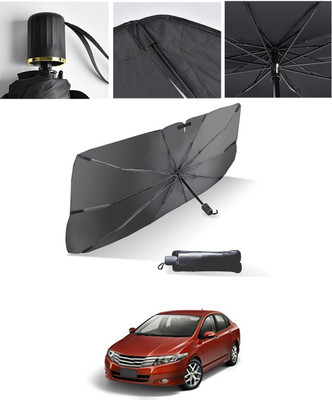 AYW Windshield Sun Shade For Honda City(Black, Silver)