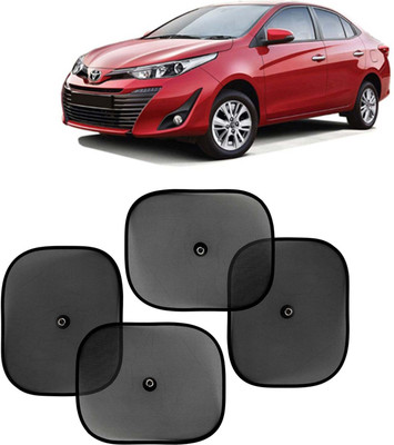 Kingsway Side Window, Rear Window, Windshield Sun Shade For Toyota Yaris(Black)