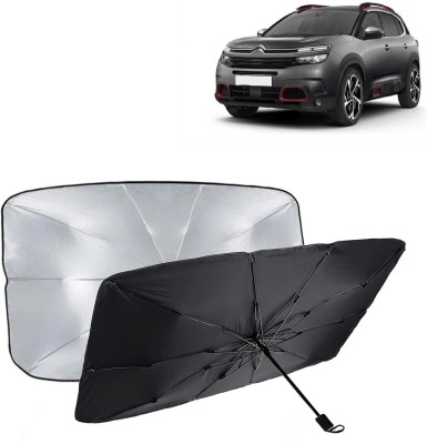 Kingsway Dashboard, Windshield Sun Shade For Citroen C5 Aircross(Black, Silver)