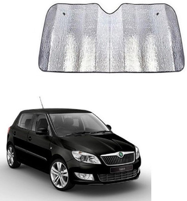SPREADX Windshield Sun Shade For Skoda Fabia(Silver)