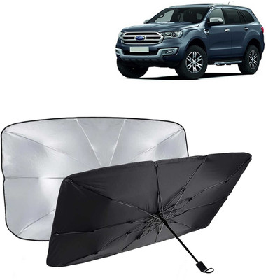 Kingsway Dashboard, Windshield Sun Shade For Ford Endeavour(Black, Silver)