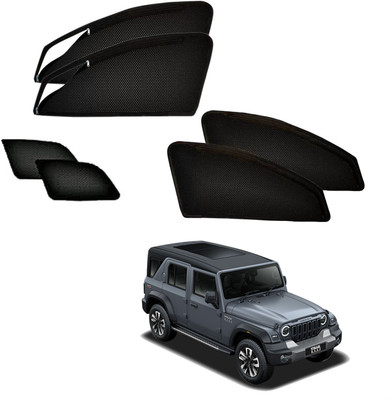 HARKRISH Side Window Sun Shade For Mahindra Thar(Black)