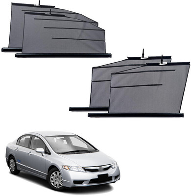 SS FOR YOUR SMART NEEDS Side Window Sun Shade For Honda Civic(Black)