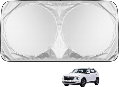 MOCKHE Windshield Sun Shade For Hyundai Creta(Silver)