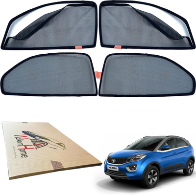 WolkomHome Side Window Sun Shade For Tata Nexon(Black)