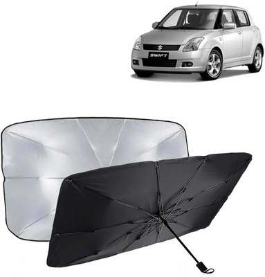 Kingsway Dashboard, Windshield Sun Shade For Maruti Suzuki Swift(Black, Silver)