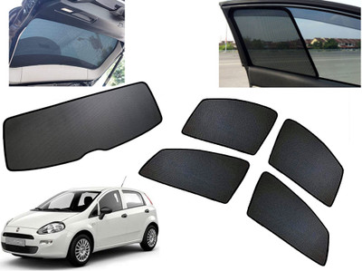 AUTO PEARL Side Window, Rear Window Sun Shade For Fiat Grand Punto(Black)