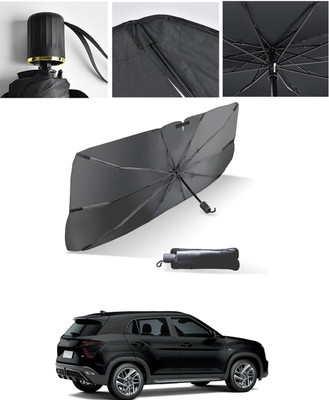 AYW Windshield Sun Shade For Jeep Compass(Black, Silver)