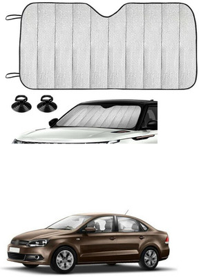 GONAMA Windshield Sun Shade For Volkswagen Vento(Silver)