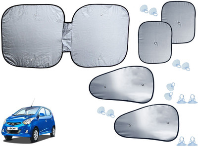AUTO PEARL Windshield Sun Shade For Mahindra Eon(Silver, Black)
