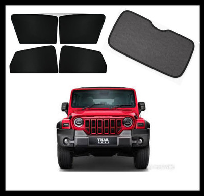 RAKRISH Rear Window, Side Window Sun Shade For Mahindra Thar(Black)