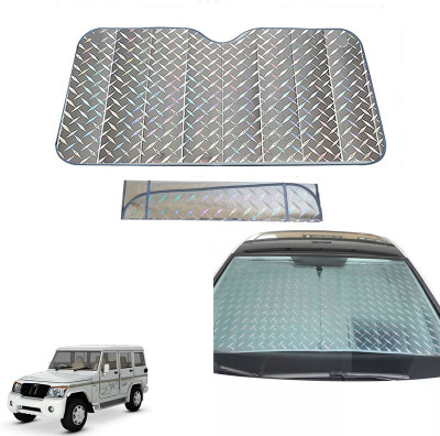 AUTO PEARL Dashboard, Windshield Sun Shade For Mahindra Bolero(Grey)