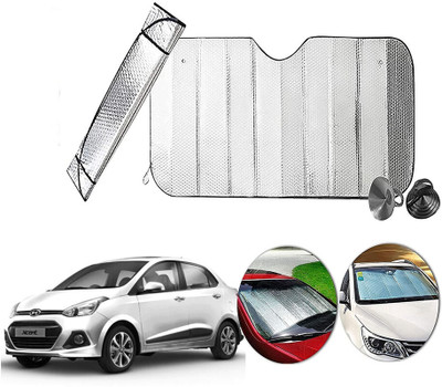 AUTO PEARL Dashboard, Windshield Sun Shade For Hyundai Xcent(Silver)