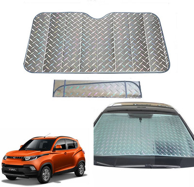 AUTO PEARL Dashboard, Windshield Sun Shade For Mahindra KUV 100(Grey)
