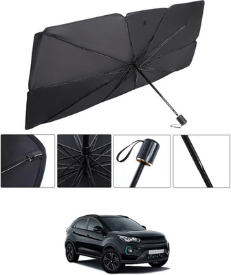 RKPSP Windshield Sun Shade For Tata Universal For Car(Black, Silver)