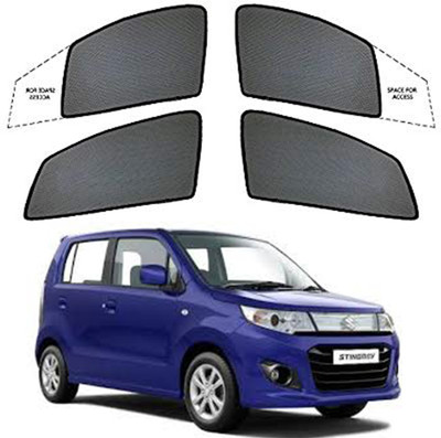 Magnetic Side Window Sun Shade For Maruti Suzuki WagonR Stingray(Black)