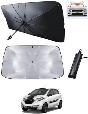 RKPSP Windshield Sun Shade For Datsun Redi GO(Black, Silver)