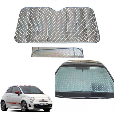 AUTO PEARL Dashboard, Windshield Sun Shade For Fiat Abarth Punto(Grey)