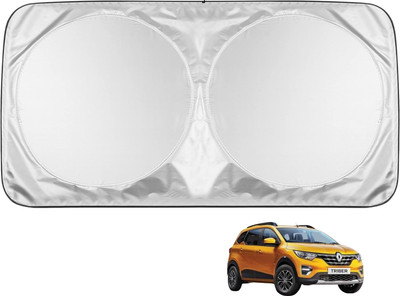 MOCKHE Windshield Sun Shade For Renault Triber(Silver)