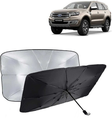 Kingsway Dashboard, Windshield Sun Shade For Ford Endeavour(Black, Silver)